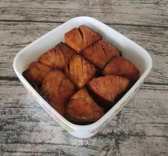 Fried salmon