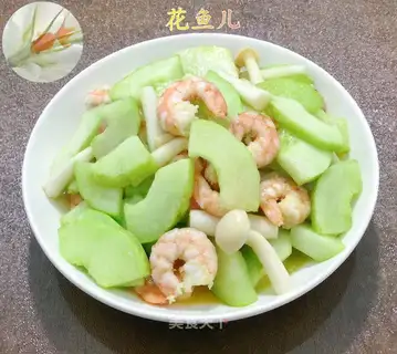 Seafood mushroom shrimp smelt