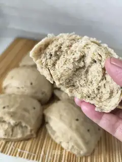 The oatmeal pellets start laughing