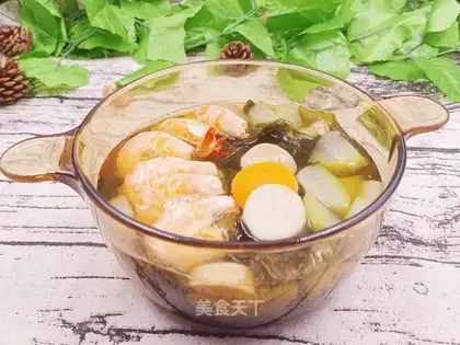 The Japanese winter melon dress with shrimp mushroom soup
