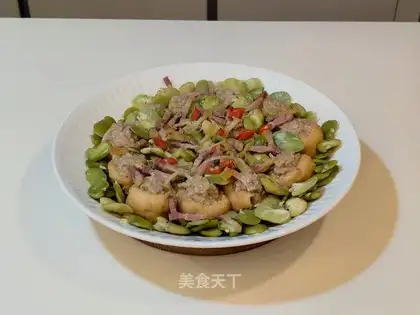 Steam bean curry crumb