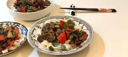 Spicy beef noodles