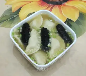 Breakfast, sea cucumber soup