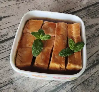 Steamed salmon