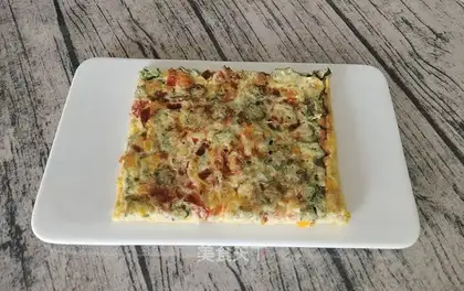 Creative vegetable fried eggs