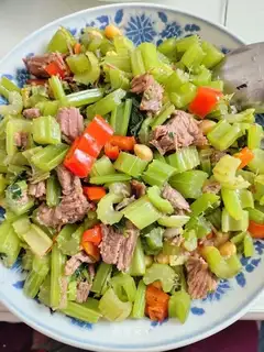 Big celery fried soybeans