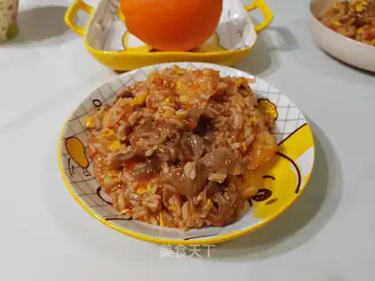 Tomato egg shrimp gravy