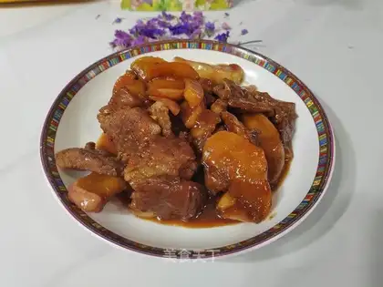 Apple stew pork chops