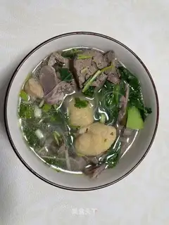 Duck blood fan soup