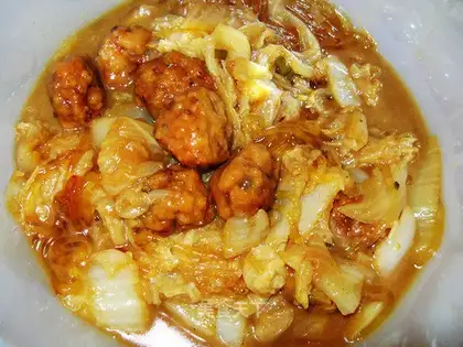 Chinese cabbage stewed meat balls