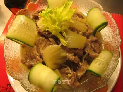 Sour soup raw beef