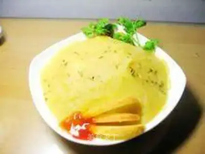 with mashed potato