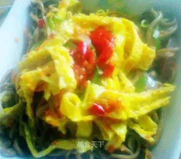 Braised soba noodles with silk silk