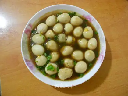 Quail eggs in oyster sauce