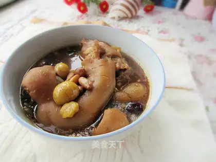 Chestnut, red dates, hoof soup
