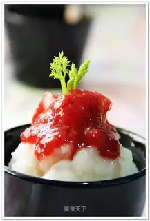 Strawberry and yam paste