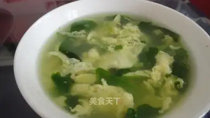 Spinach egg soup