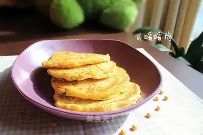 chopped green onion egg bean dregs cake