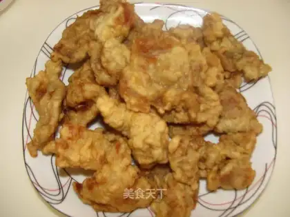 Dry fried pork loin
