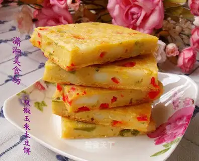 Double pepper corn potato cake