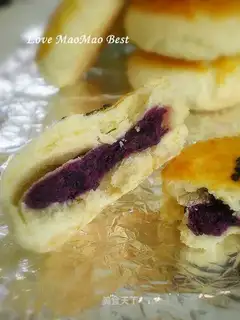 Purple sweet potato pancakes