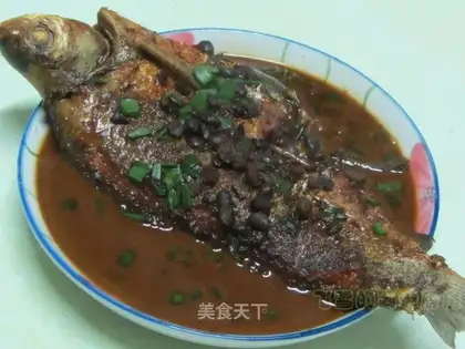 Braised bream fish with black bean sauce