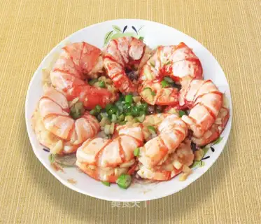 Steamed prawns with garlic and vermicelli