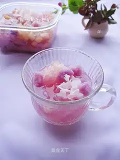 Pomelo fragrant purple yam and tremella soup