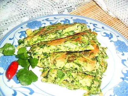 coriander egg pancakes