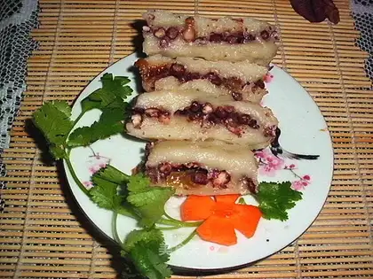 Soft glutinous red bean cake