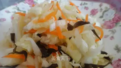 Mix three shredded silk