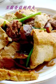 tofu and mushroom stewed meat balls