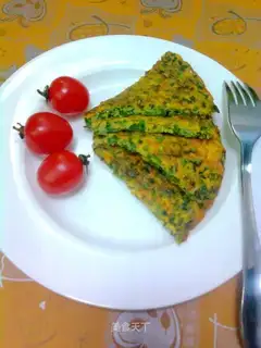 Wild onion egg cake