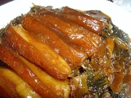 braised pork with plum vegetables