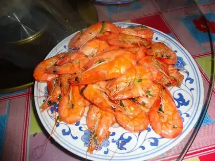 braised shrimp in oil