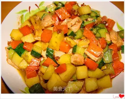 Colorful vegetable grains