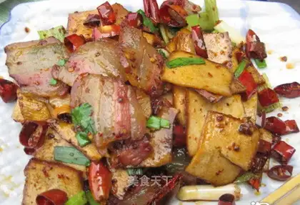 stir-fried bacon