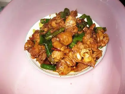 Chicken nuggets with pepper