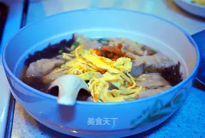 Dried scallops and fresh meat wontons