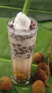 Red bean ice pudding
