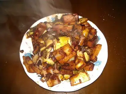 Braised bamboo shoots in oil
