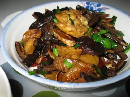 Roasted chicken with eggplant