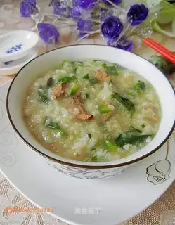 Shepherd's purse, chicken liver, glutinous rice porridge
