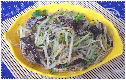 Stir shredded potatoes