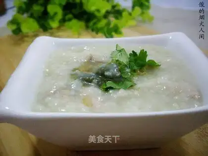 congee with pork and century