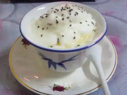 steamed egg with milk foam