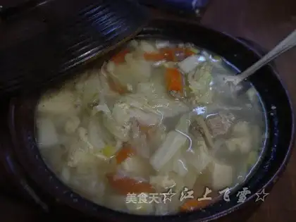 Stewed cabbage with spine