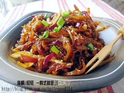 Korean shredded squid