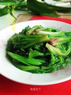 Garlic spinach stem