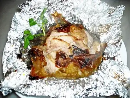 Tin foil roasted snowflake meat